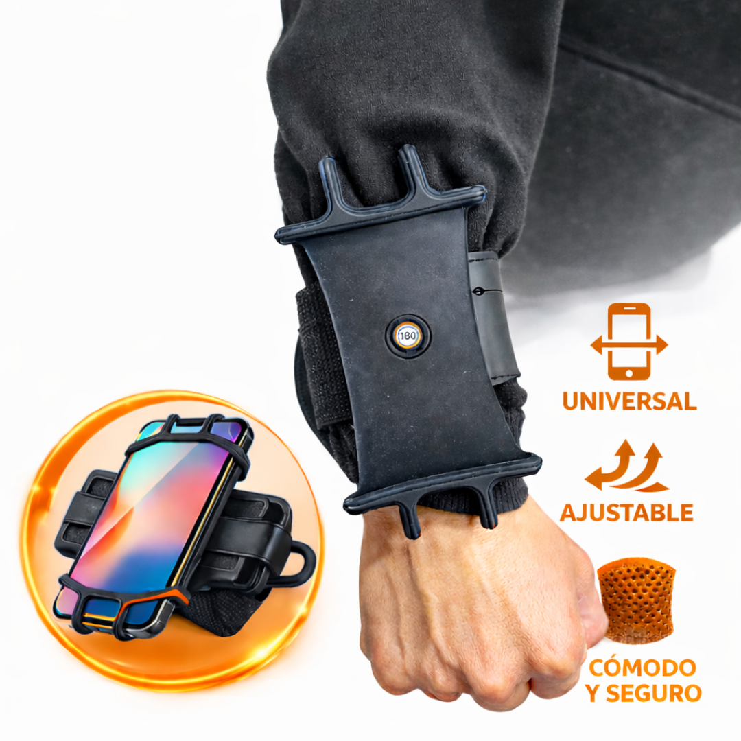 Holder Porta Celular de Brazo 360° – Ajuste Seguro para Moto