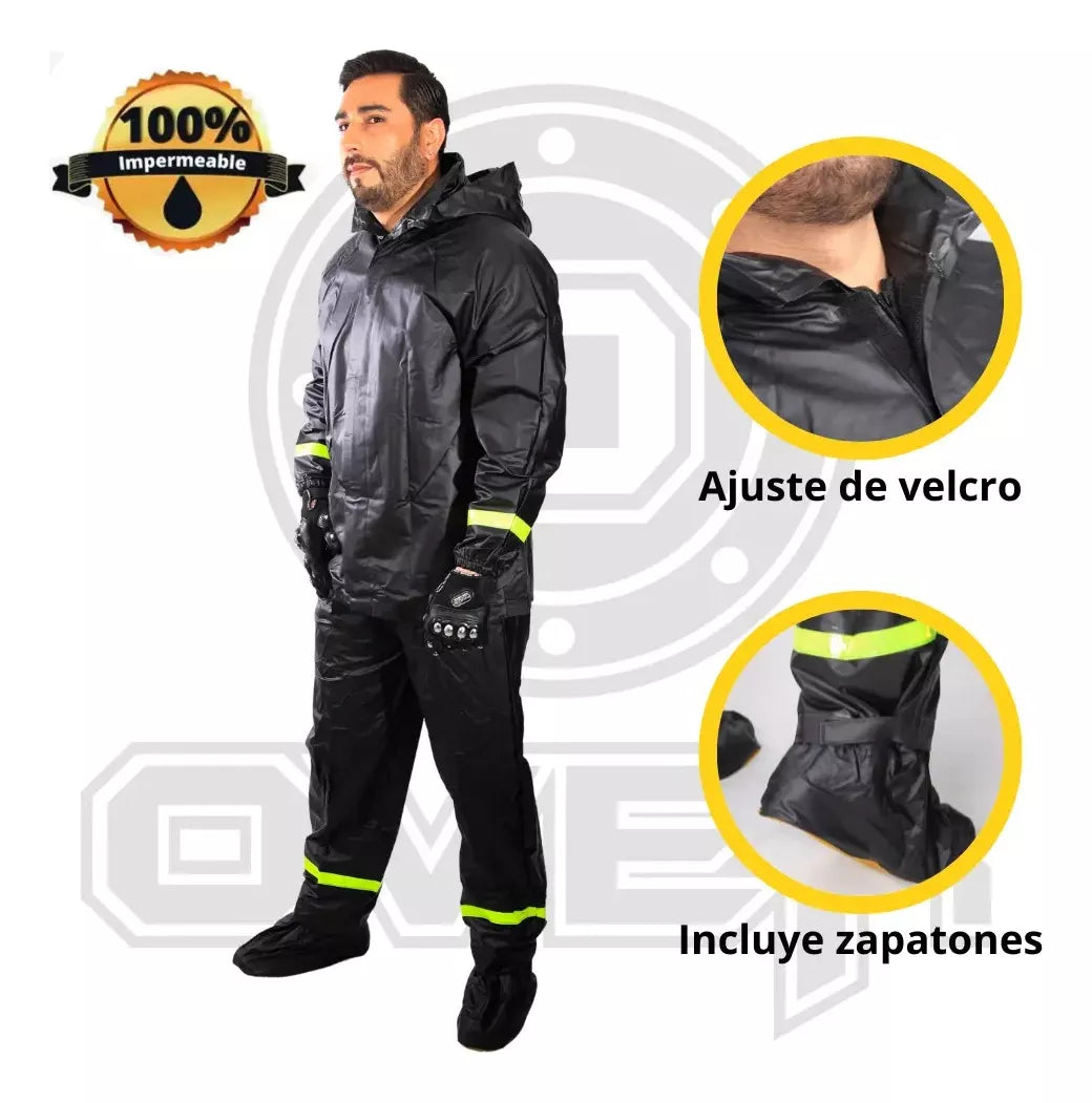 Conjunto Impermeable De Pvc Calibre 16 Incluye Zapatones