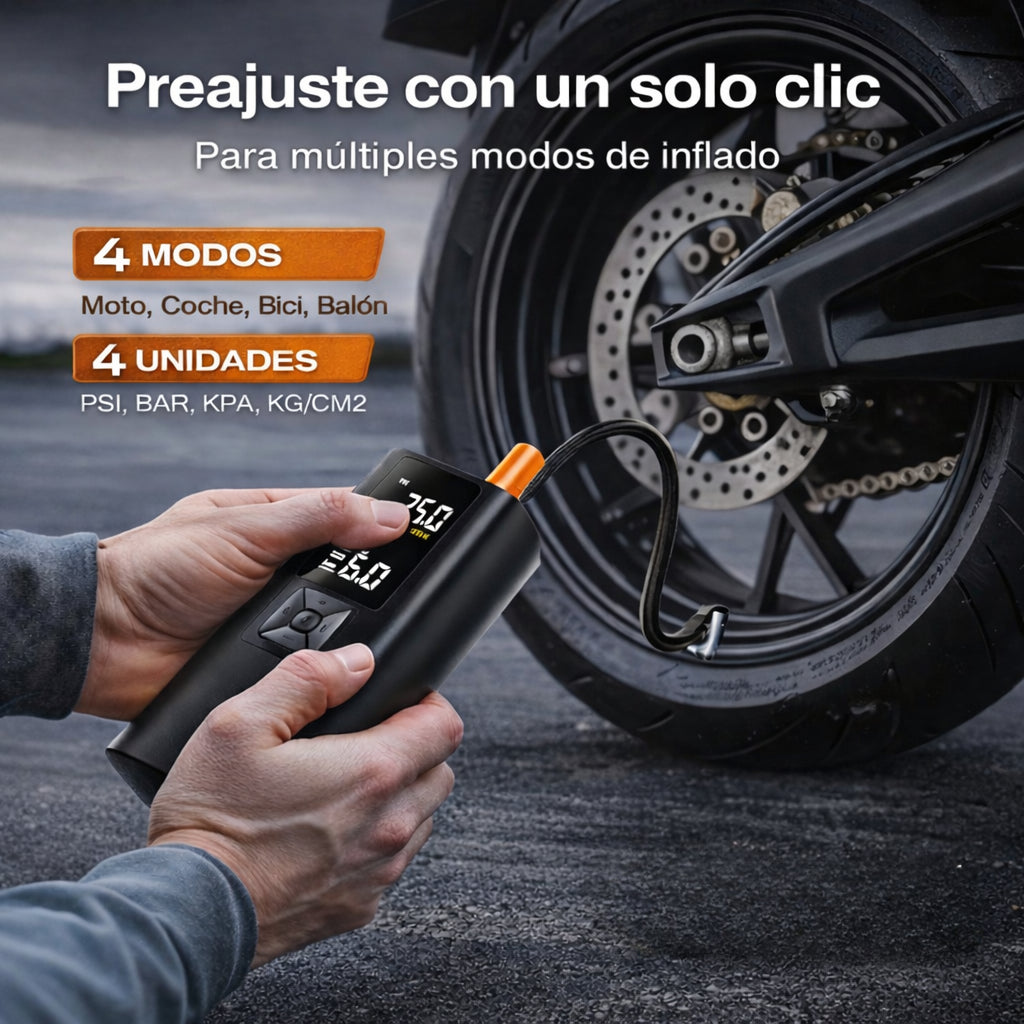 Compresor de Aire Portátil Recargable