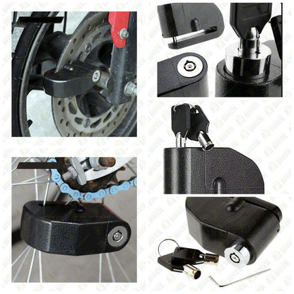 Candado Para Moto Freno Disco + Alarma