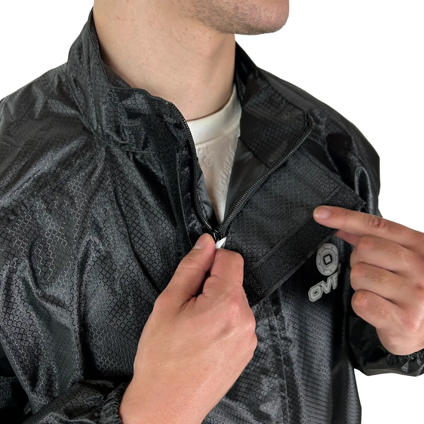 Chaqueta Impermeable Tipo Colmena Over | Protección para Moto