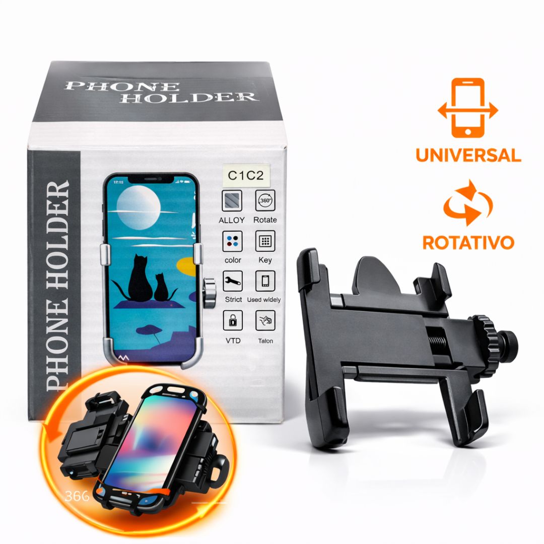 Porta Celular Metálico de Alta Seguridad – Soporte Antirrobo para Moto