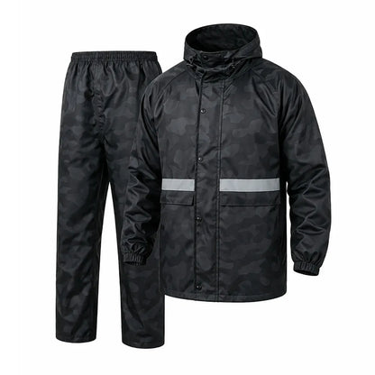 Impermeable Camuflado Tipo Sudadera – Forrado con Reflectivo
