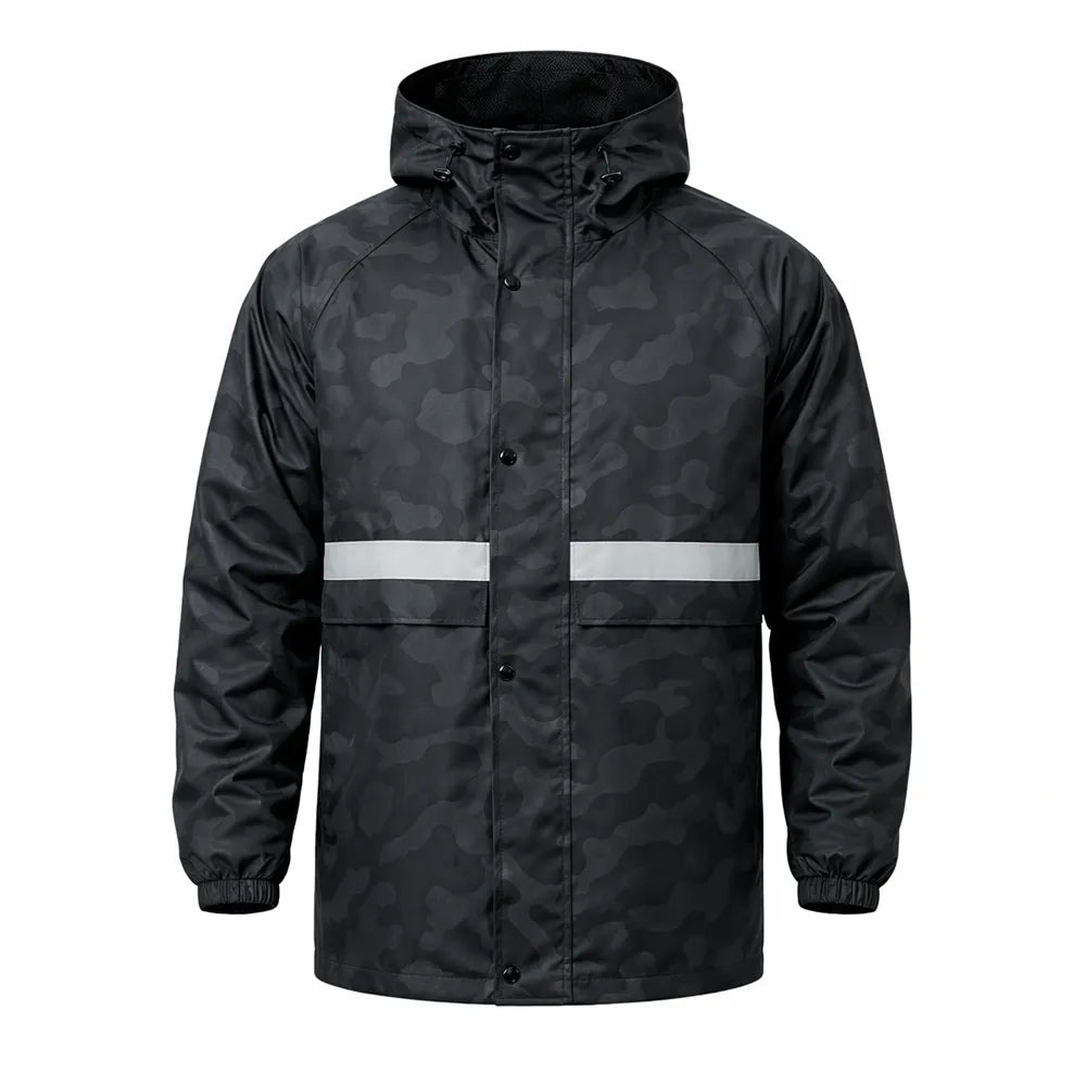 Impermeable Camuflado Tipo Sudadera – Forrado con Reflectivo