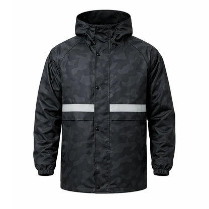 Impermeable Camuflado Tipo Sudadera – Forrado con Reflectivo