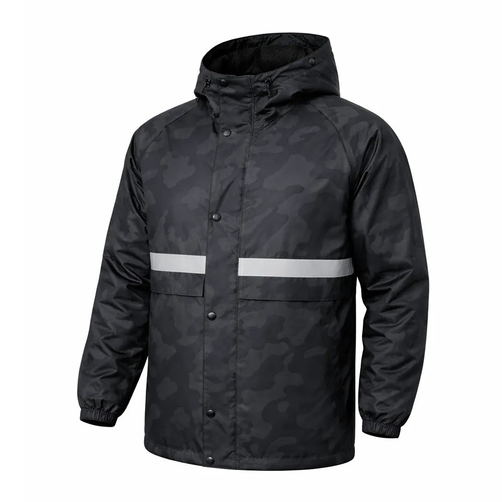 Impermeable Camuflado Tipo Sudadera – Forrado con Reflectivo