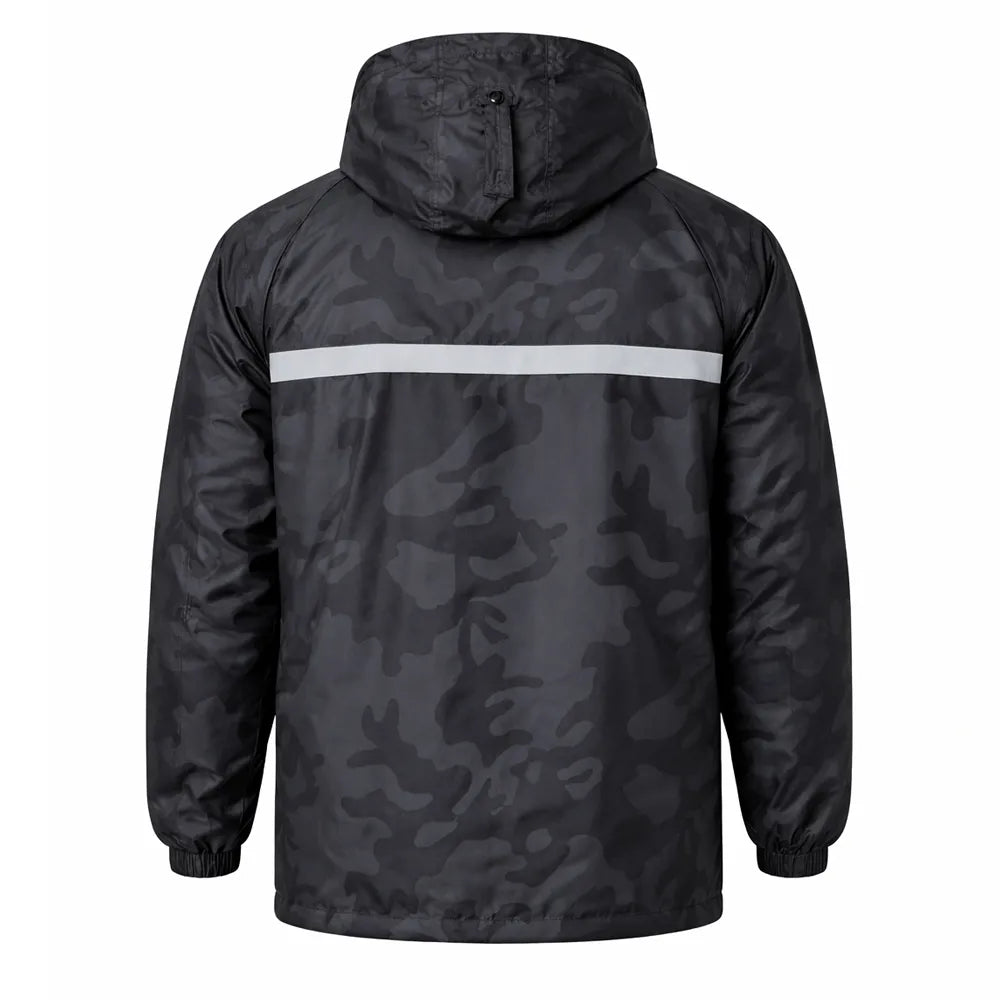Impermeable Camuflado Tipo Sudadera – Forrado con Reflectivo