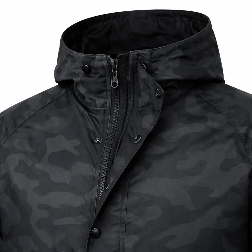Impermeable Camuflado Tipo Sudadera – Forrado con Reflectivo