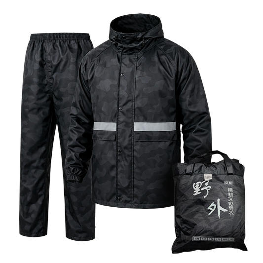 Impermeable Camuflado Tipo Sudadera – Forrado con Reflectivo