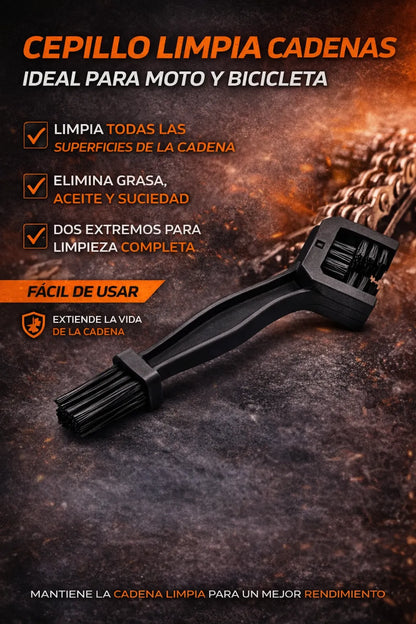 Cepillo Limpiador de Cadena para Moto | Herramienta Limpieza Kit de Arrastre