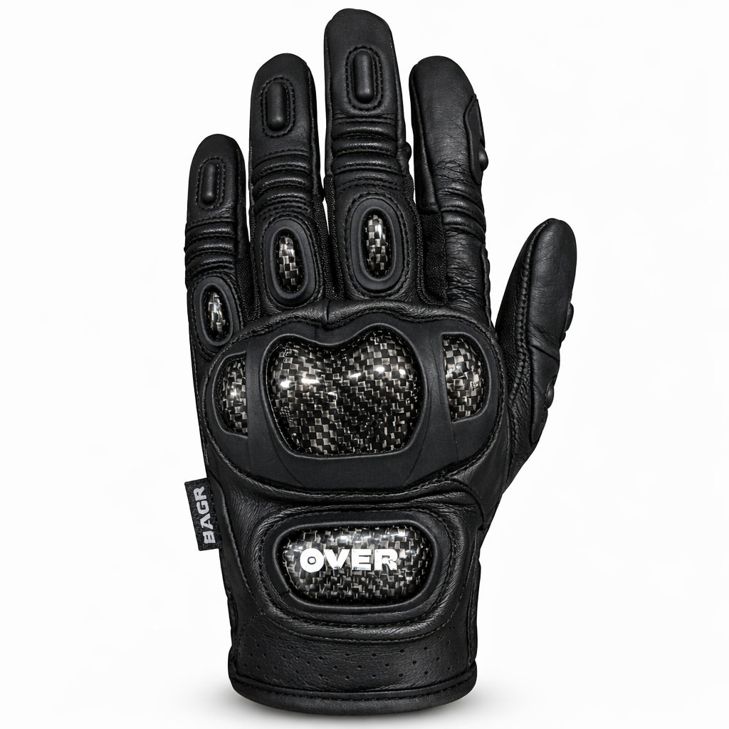 Guantes Cuero - Fibra de Carbono OVER MT-22