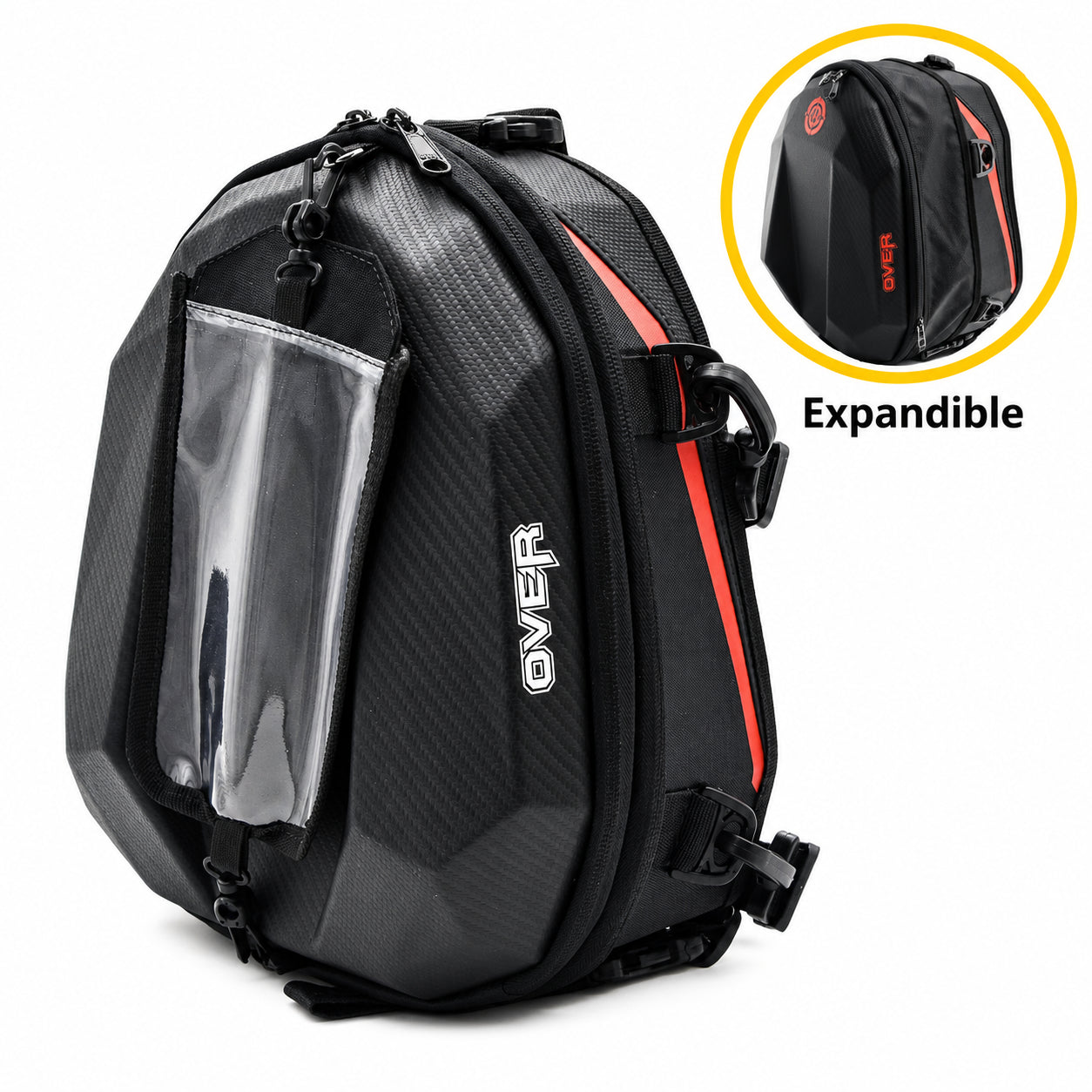 Tank Bag Impermeable para Moto | Porta Celular -  Expandible y Semi Rígido