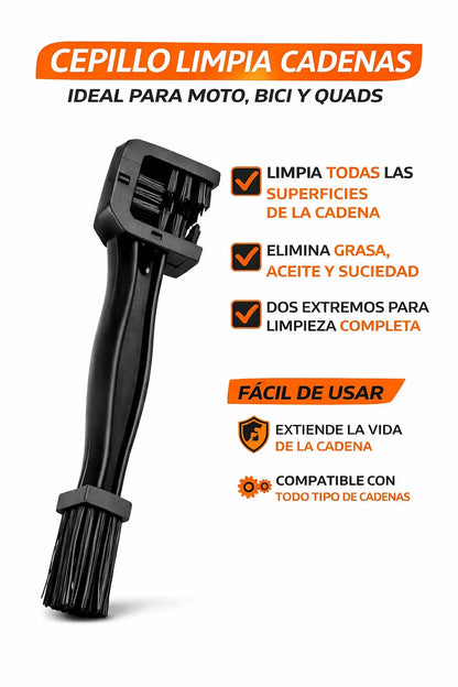 Cepillo Limpiador de Cadena para Moto | Herramienta Limpieza Kit de Arrastre