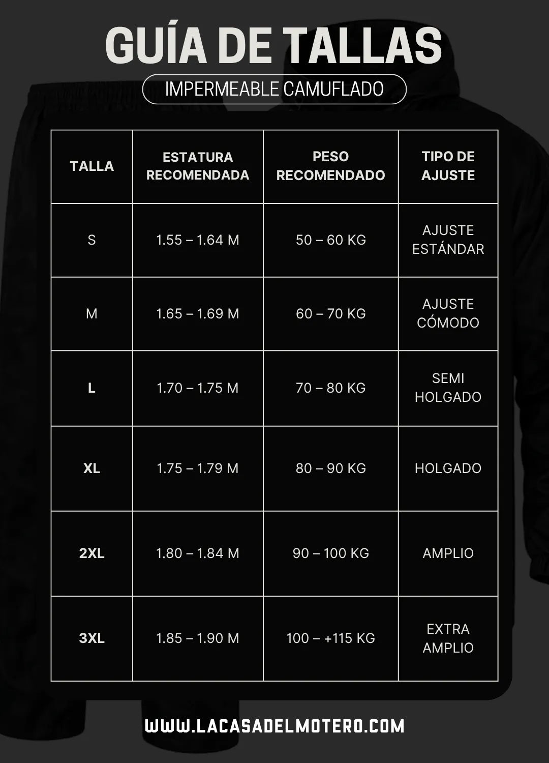 Impermeable Camuflado Tipo Sudadera – Forrado con Reflectivo