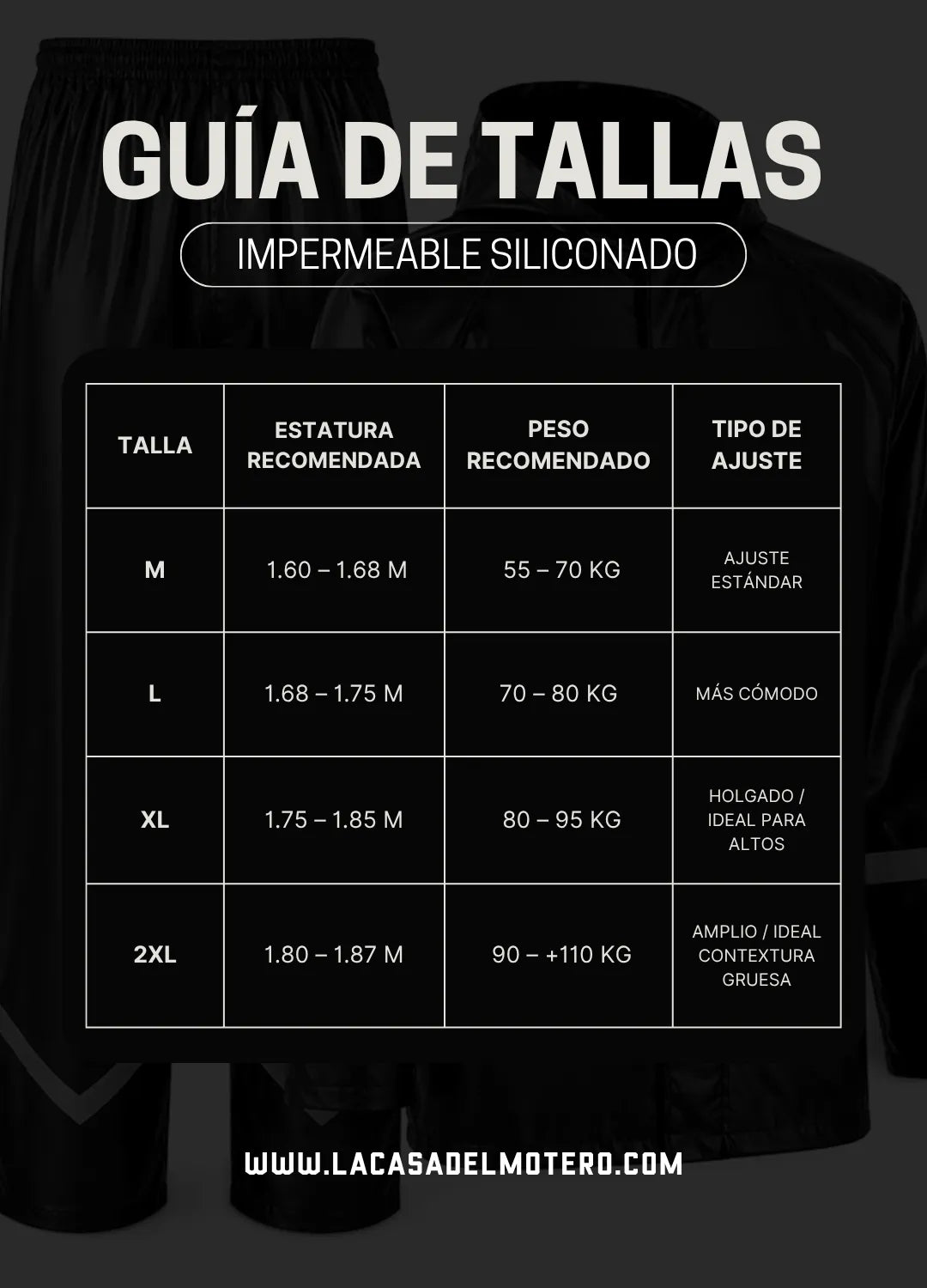 Impermeable Siliconado 3 Piezas Reflectivo – Liviano y 100% Impermeable