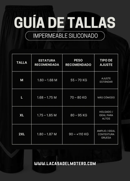 Impermeable Siliconado 3 Piezas Reflectivo – Liviano y 100% Impermeable