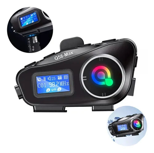 Intercomunicador Moto Q58-Max – Música, FM y Bluetooth con 25 Horas de Autonomía