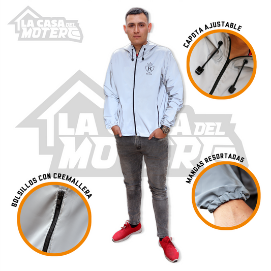 Chaqueta Cortavientos – Ultraliviana 100% Reflectiva