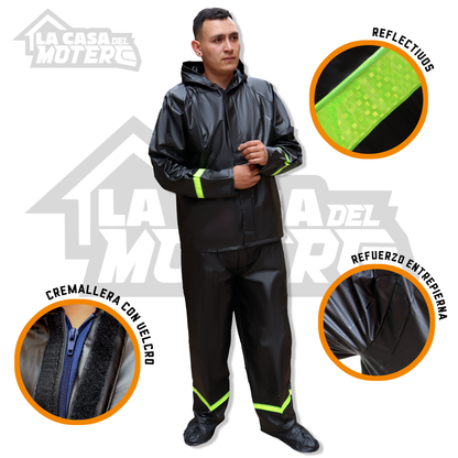 Impermeable Siliconado 3 Piezas Reflectivo – Liviano y 100% Impermeable