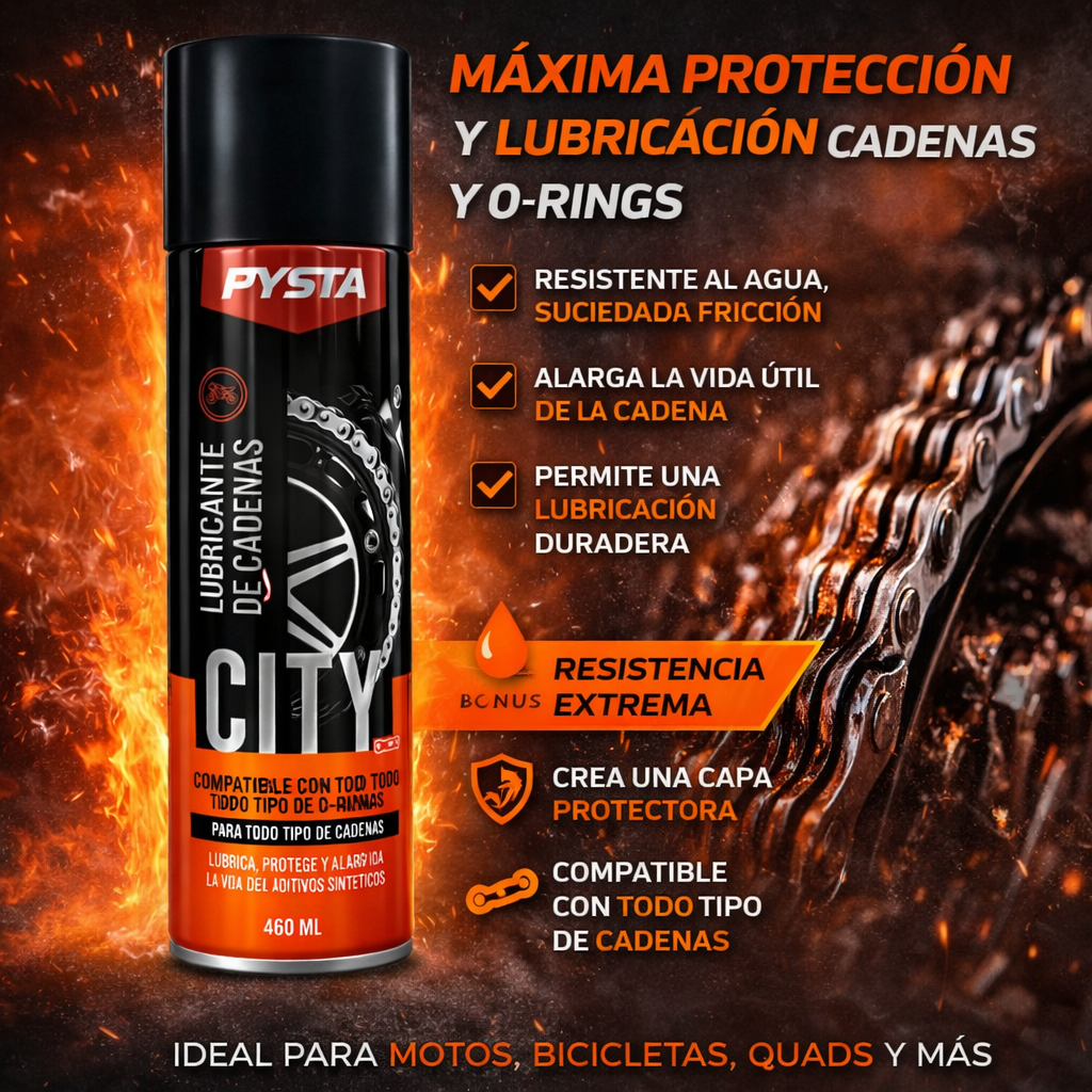Lubricante de Cadena Moto City | Spray para Cadenas O-Ring