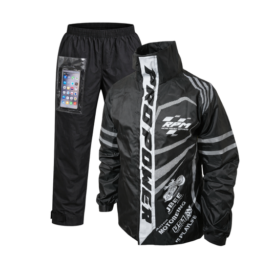 Impermeable  Racing Motocycle Forrado Con Malla + Bolso