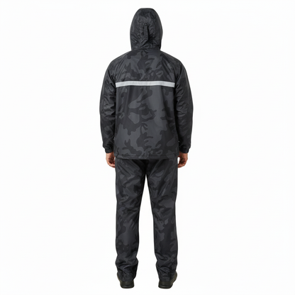 Impermeable Camuflado Tipo Sudadera – Forrado con Reflectivo